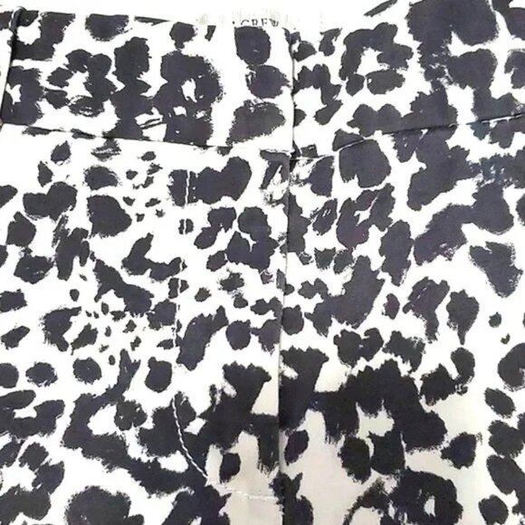 J. Crew Favorite Fit Snow Leopard Print Trendy Casual Ankle Pants - Picture 4 of 12